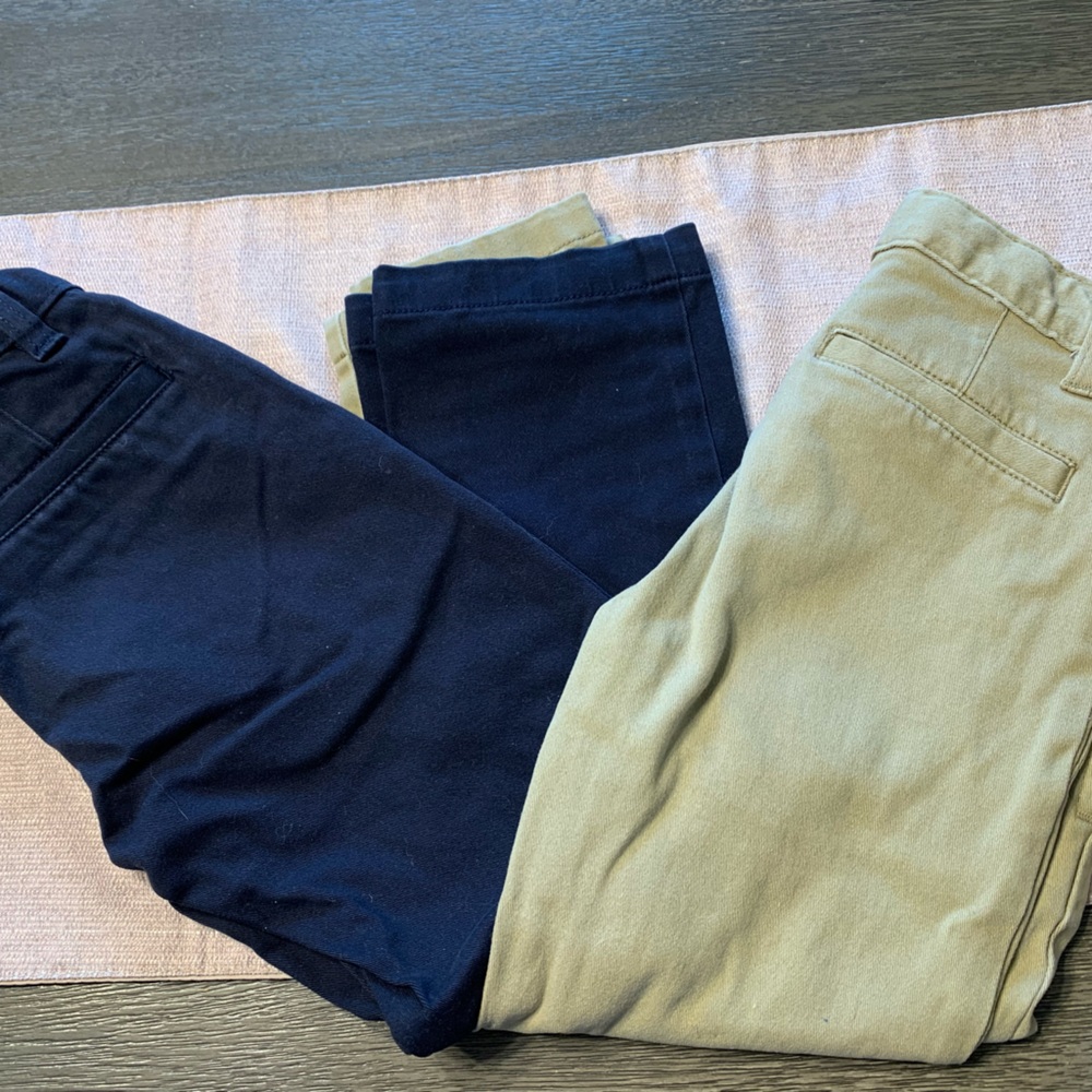 Wonder Nation, boys lot of 2, size 5! Tan & blue dress pants!